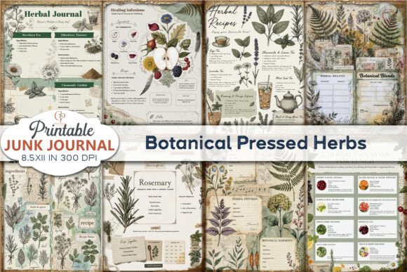 Botanical Pressed Herbs Junk Journal Pages: A Designer’s Guide