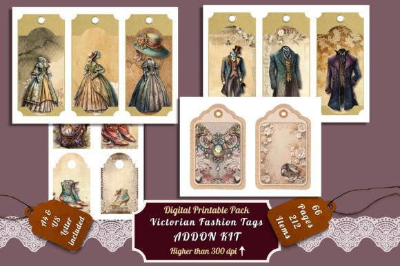 Elevate Your Projects with Victorian Fashion Tags