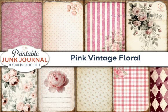 Embracing Softness: The Allure of Pink Vintage Floral Junk Journal Pages
