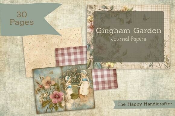 Gingham Garden Printable Journal Paper: A Creative Toolkit