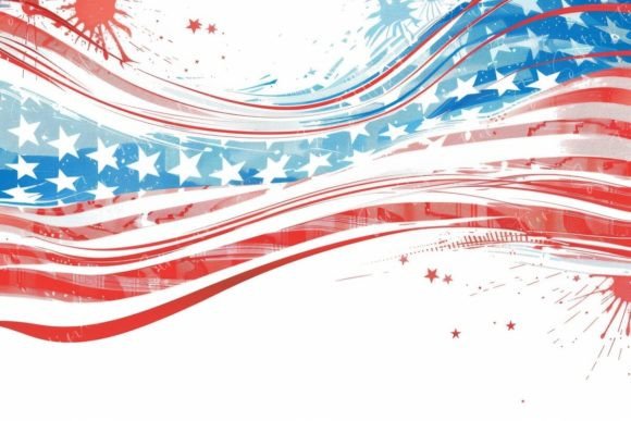 Patriotic Wave: Capturing Movement in Red, White, and Blue