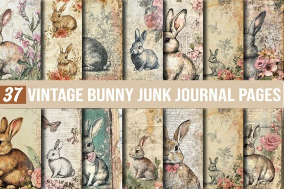 Timeless Charm: Using Vintage Bunny Junk Journal Pages