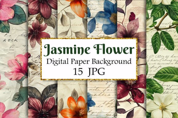 Timeless Elegance: Working with Vintage Jasmine Digital Paper