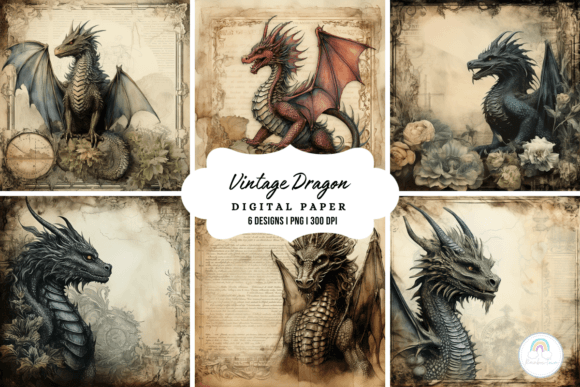 Vintage Dragon Background: A Timeless Asset for Creative Projects